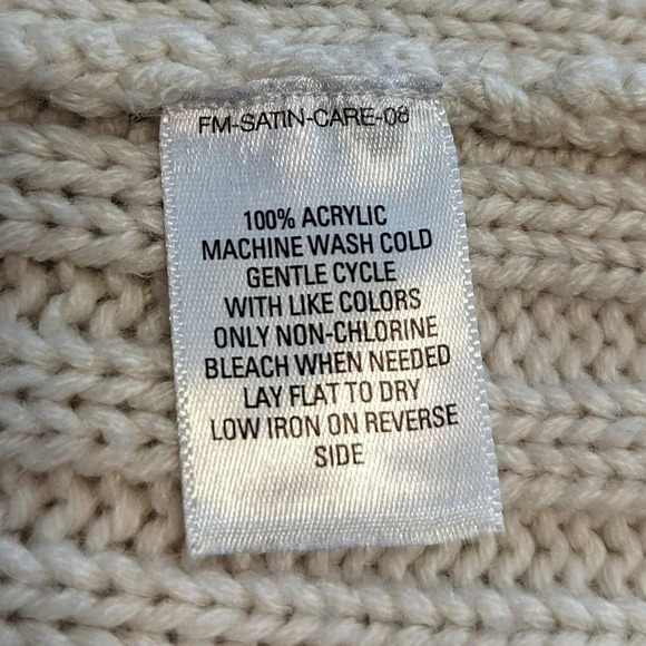 Great Northwest Indigo Cream Open Front Cardigan Size Medium - Picture 6 of 8